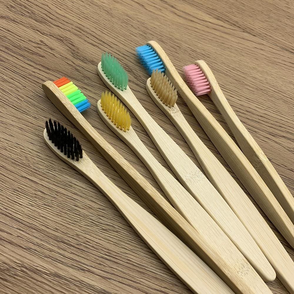 Colourful Bamboo Toothbrushes - McNasty StudiosToothbrushesMcNasty’s StudioHEALTH, ORAL HYGENE, self care