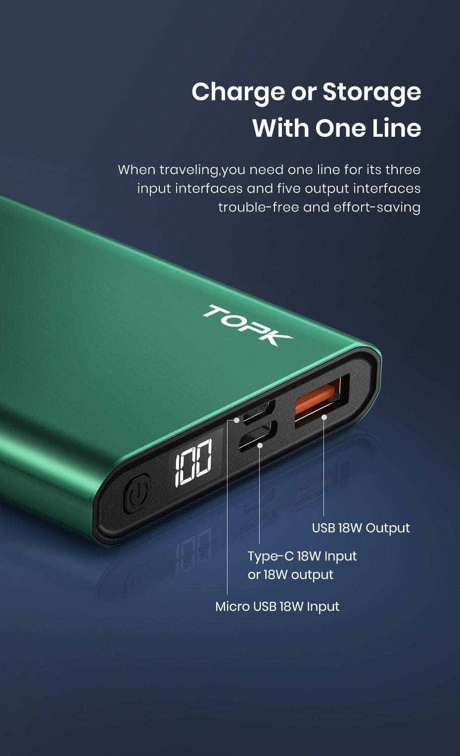 TOPK Power Bank - McNasty Studiospower bankMcNasty’s Studioaccessories, chargers, power bank, tech, tech - accessories