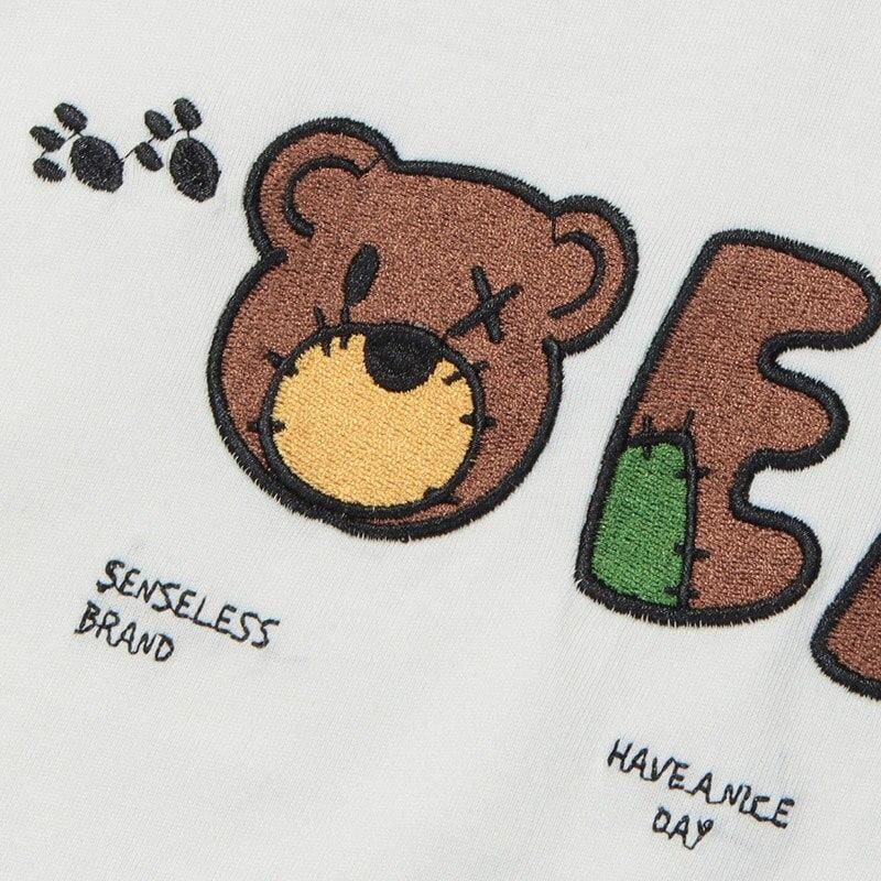 Embroidery Bear Tshirt - McNasty StudiosShirts & TopsMcNasty’s Studiobear, embroidery, shirt, sparklesleeve, tshirt, type
